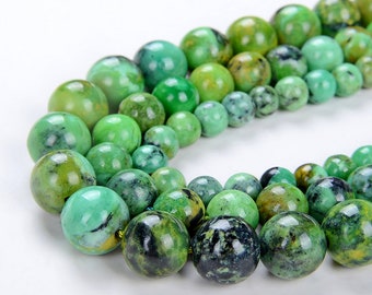 Genuine Variscite Gemstone Grade AAA Round 6MM 8MM 10MM Loose Beads (D19)