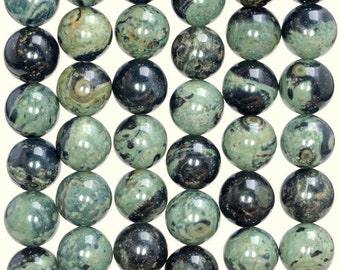 8mm Kambaba Jasper Gemstone Green Round Loose Beads 7.5 inch Half Strand (80005878 H-M30)