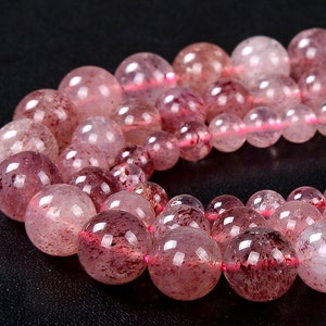 Rode natuurlijke aardbei lepidocrociet kwarts edelsteen grade AAA ronde 6MM 8MM 10MM losse kralen (D174)