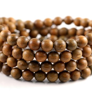 108PCS 6mm Fragrant Green Sandalwood Verawood Prayer Buddha Mala Meditation Beads Round Loose Beads BULK LOT (90182697-398)