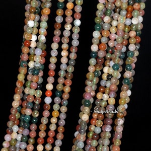 3MM Sanctuary Indian Agate Gemstone Round 3MM Loose Beads 15 inch Full Strand (90114025-107 - 3mm B)