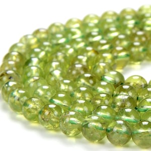 Natural Peridot Gemstone Grade AAA Round 3MM 4MM 5MM 6MM Loose Beads (D304)