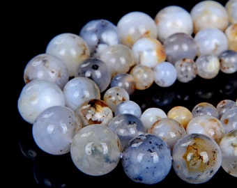 Natural White Opal Gemstone Grade AAA Round 6MM 8MM 10MM Loose Beads (D2)