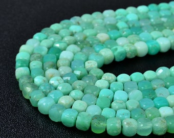 6-10.5 mm Total 1 Strand of 5.5 Inches Natural Chrysoprase Faceted Round Beads Chrysoprase Beads Round Gemstone Beads