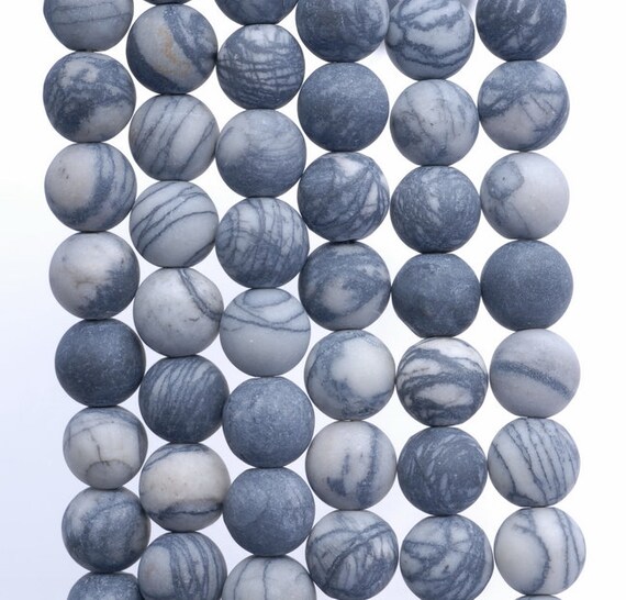 【2024正規激安】 Round Gemstone Jasper Zebra Matte 8MM Loose Inch 15 Beads その他