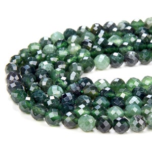 6MM Natural Canadian Jade Gemstone Grade AA Micro Faceted Round Loose Beads (P29)