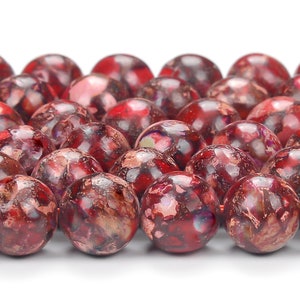 Galaxy Sea Sediment Imperial Jasper Gemstone 8MM Round Loose Beads (D458)
