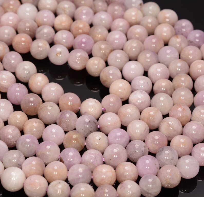 8mm Genuine Kunzite Gemstone Purple Pink Round Loose Beads 15 Etsy