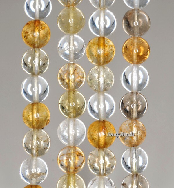 8mm Mix Quartz Gemstone Round Loose Beads 7.5 Inch Half
