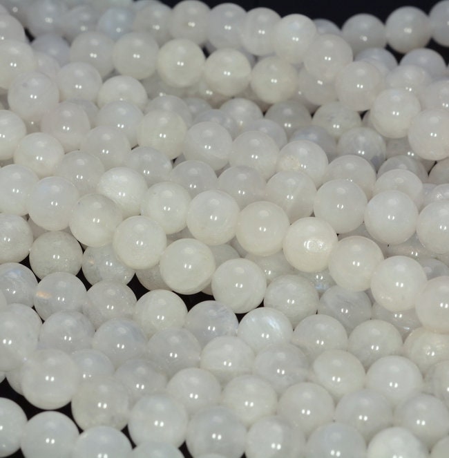 Natural color moonstone round bead semi-finished products loose bead bracelet ne | Malaysia