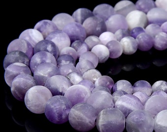 Matte Chevron Amethyst Gemstone Grade AAA Round 6MM 8MM 10MM Loose Beads (D335)