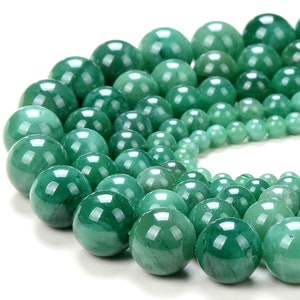 Natural Green Mica Muscovite in Fuchsite Emerald Light Green Gemstone Grade AAA Round 4MM 6MM 8MM 10MM 12MM Loose Beads (D260)