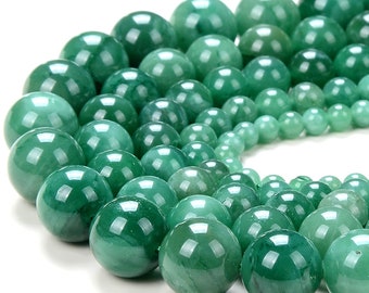 Natural Green Mica Muscovite in Fuchsite Emerald Light Green Gemstone Grade AAA Round 4MM 6MM 8MM 10MM 12MM Loose Beads (D260)