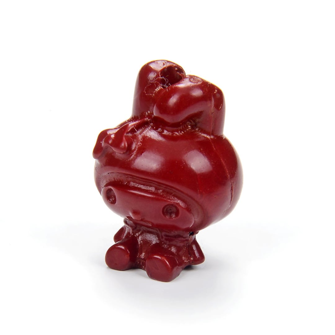 Cinnabar Gemstone Carved Zodiac Rabbit 18X13MM 5 Beads