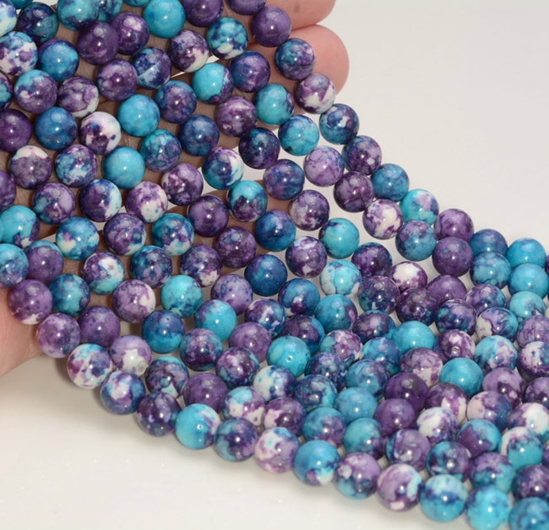 Yotijar Charoite Edelstein Perlen 15mm & 6mm - Natursteine Für Schmuck