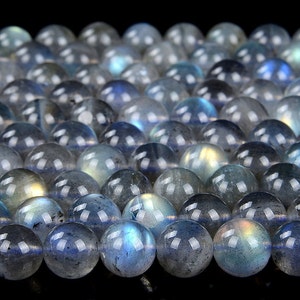 Labradorite Gemstone Grade AAA Round 3MM 4MM 5MM 6MM 7MM 8MM 9MM 10MM 12MM Beads (D61)