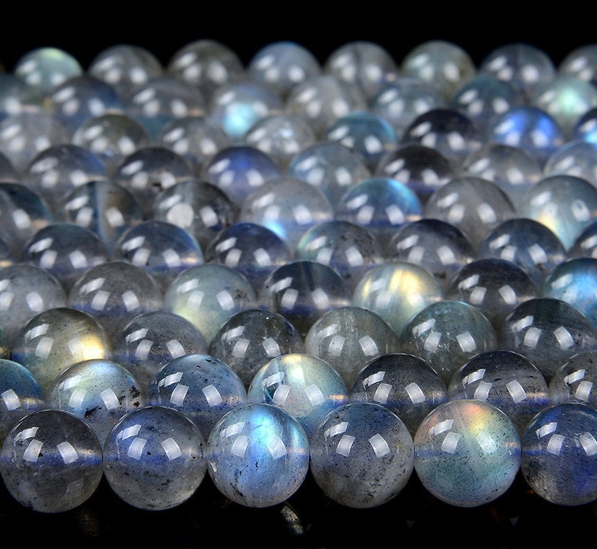 Labradorite Gemstone Grade AAA Round 3MM 4MM 5MM 6MM 7MM 8MM 9MM 10MM 12MM Beads (D61)