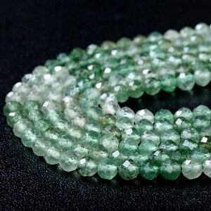 Natural Lepidocrocite Green Gemstone Grade AAA Micro Faceted Round 2MM 4MM Loose Beads 15 inch Full Strand (P26 P28)