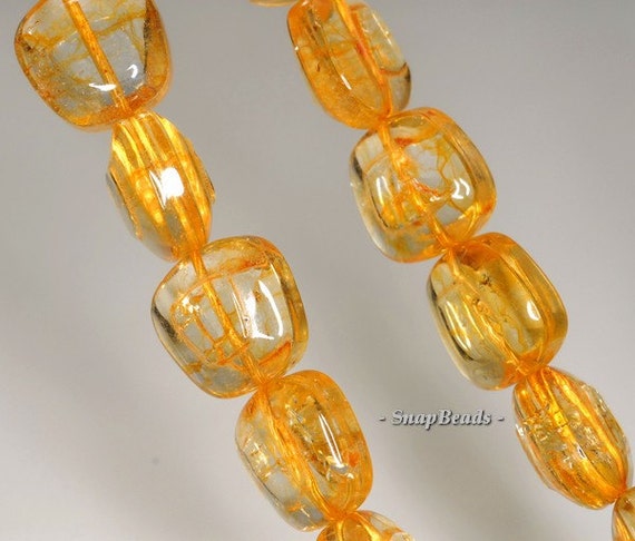 16X16MM CITRINE QUARTZ GEMSTONE LOOSE BEADS 7/"