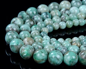 8mm green 7 strand natural EMERALD faceted precious gem stone fancy nugget beads 7mm