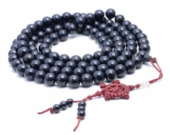 108PCS 10mm Indonesia ebony Blackwood Graede AA Prayer Buddha Mala Meditation Beads Round Loose Beads BULK LOT (80002515-W2)