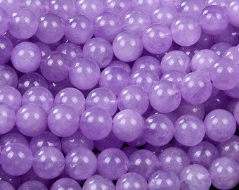 Lavender Amethyst Gemstone 8MM Round Loose Beads (D458)