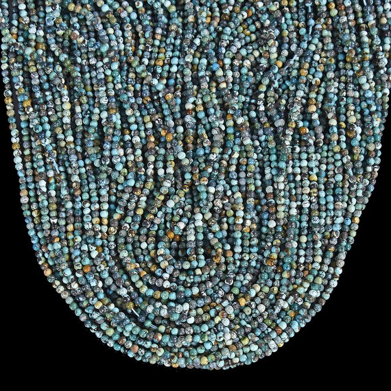 Perles Turquoise Mate – 6mm – Pierre Naturelle – Brin De 19cm (31 Perles)