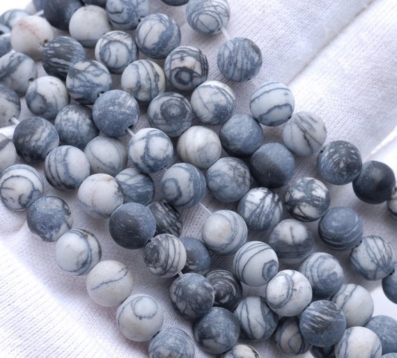 速くおよび自由な Zebra Matte 8MM Jasper Inch 15 Beads Loose Round Gemstone その他