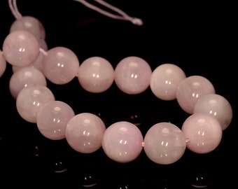 12mm Genuine Kunzite Gemstone Grade AA Pink Round Loose Beads 7.5 inch Half Strand (80005557-470)