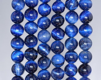 4/6/8/10mm Blue Tiger Eye Gem Round Ball Loose Bead 15.5 inch U179 