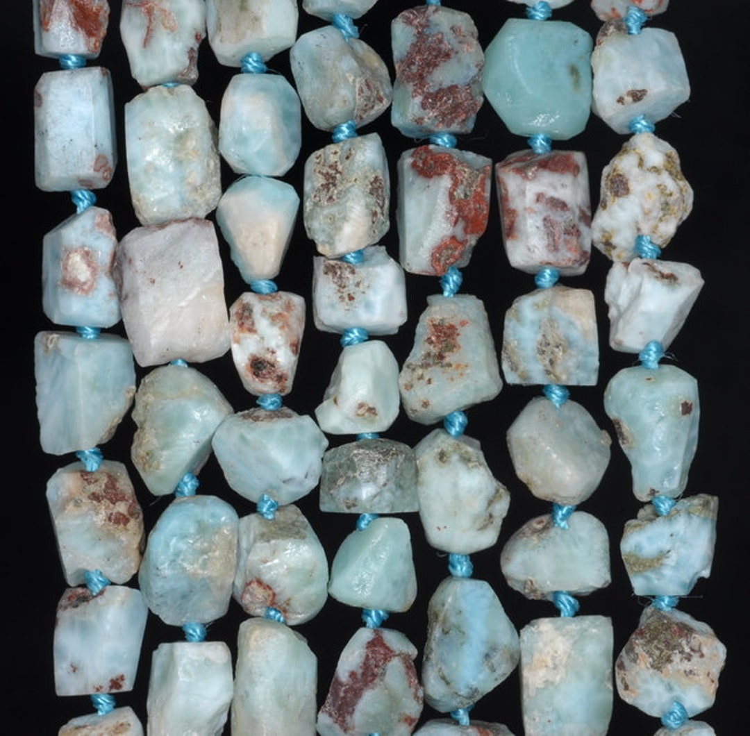 12X10-9X7MM Larimar Gemstone Grade AA Rough Nugget Pebble Loose