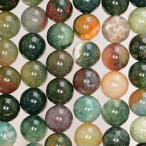 8mm Indian Agate Gemstone Round 8mm Loose Beads 15.5 inch Full Strand (90183752-370)