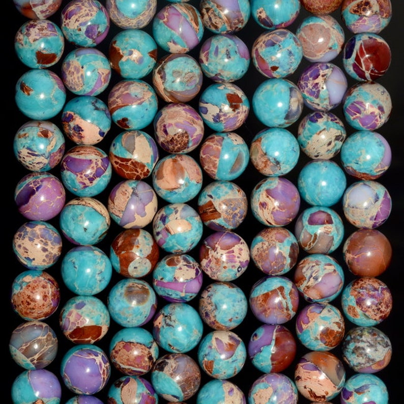8MM SEA SEDIMENT IMPERIAL JASPER GEMSTONE LAPIS BLUE ROUND LOOSE BEADS 15.5/"