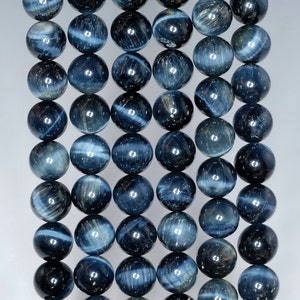 8mm Blue Tiger Eye Gemstone Hawk Eye Grade AA Round Loose Beads 15.5 pouces Full Strand (90183143-259)