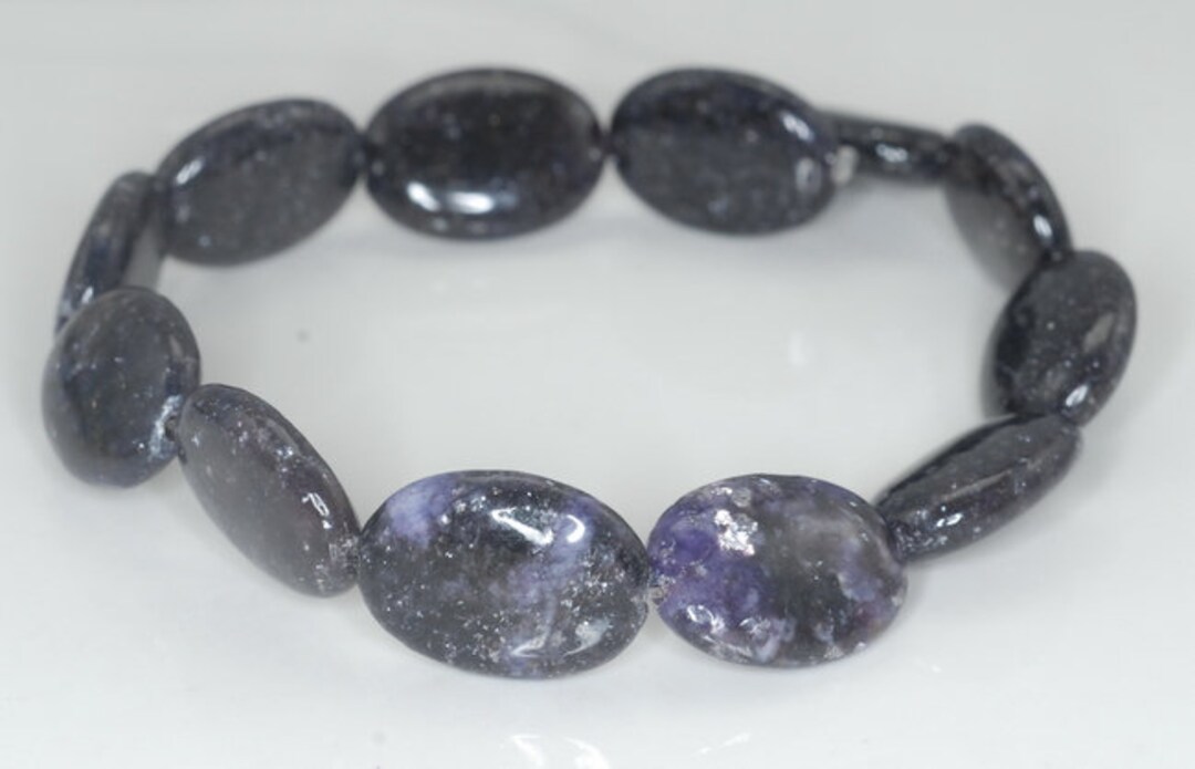 18 x 13 mm ダークパープル レピドライト 宝石 グレード A オーバル