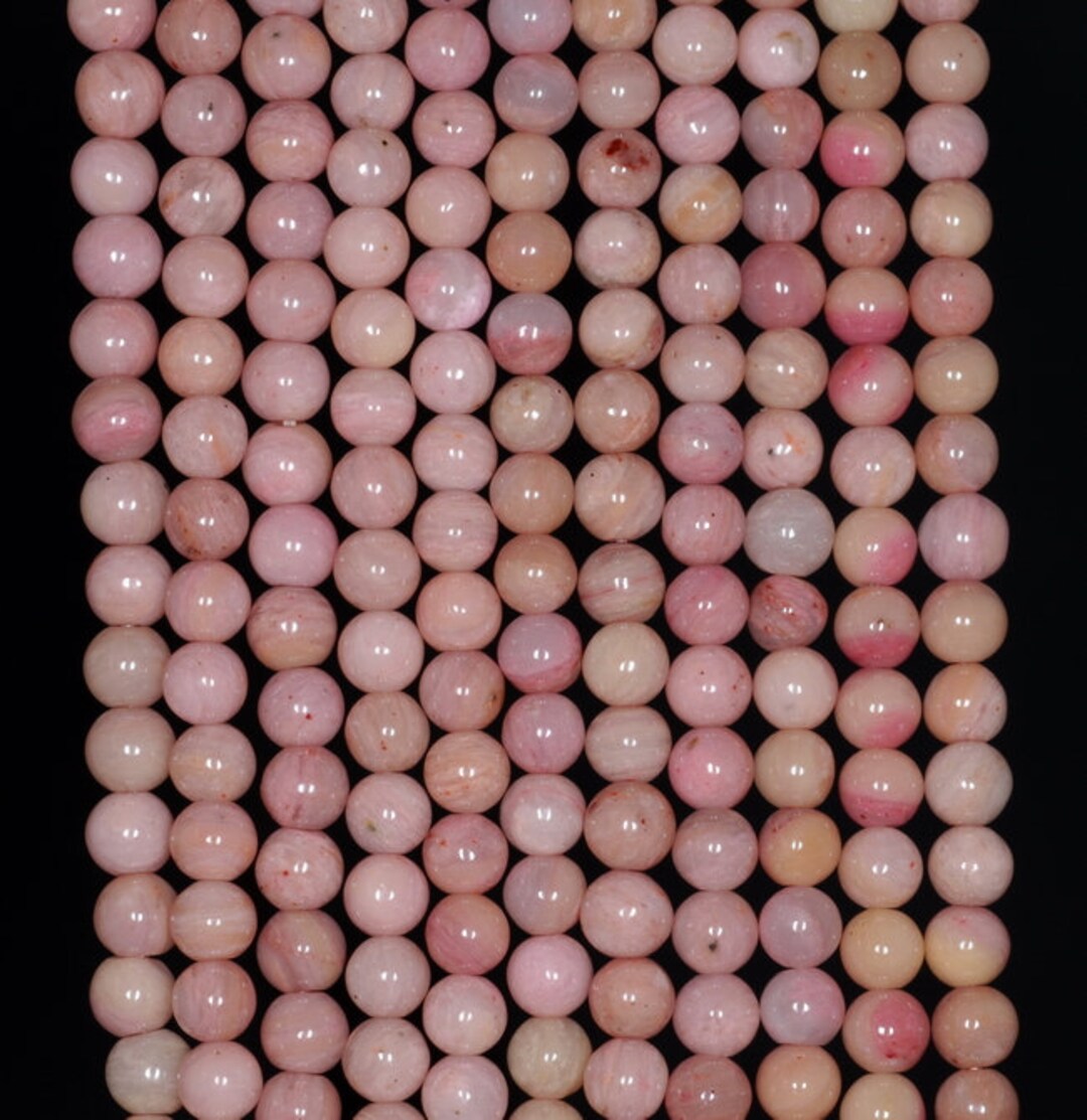 4MM Light Pink Rhodonite Gemstone Grade AA Round Loose Beads 15.5 Inch ...