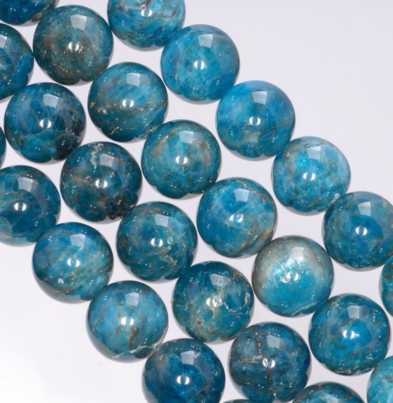 1112MM Dark Blue Apatite Gemstone Grade A Round Loose Beads Etsy
