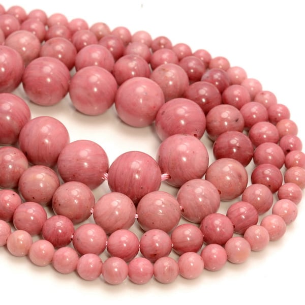 Echte Rhodoniet roze rode edelsteen kwaliteit AAA ronde 6mm 8mm 10mm losse kralen (A259)