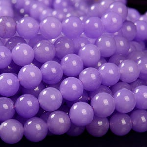 Lavender Jade Gemstone Round 8MM Loose Beads 14.5 inch Full Strand (80020094-D618)