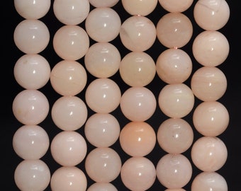 10mm Peruvian Pink Opal Gemstone Light Pink Grade A Round 10mm Loose Beads 15.5 inch Full Strand (80000402-784)