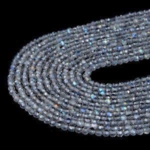 2MM Natural Labradorite Gemstone Grade AAA Micro Faceted Round Loose Beads 15.5 inch Full Strand (80008856-P12)