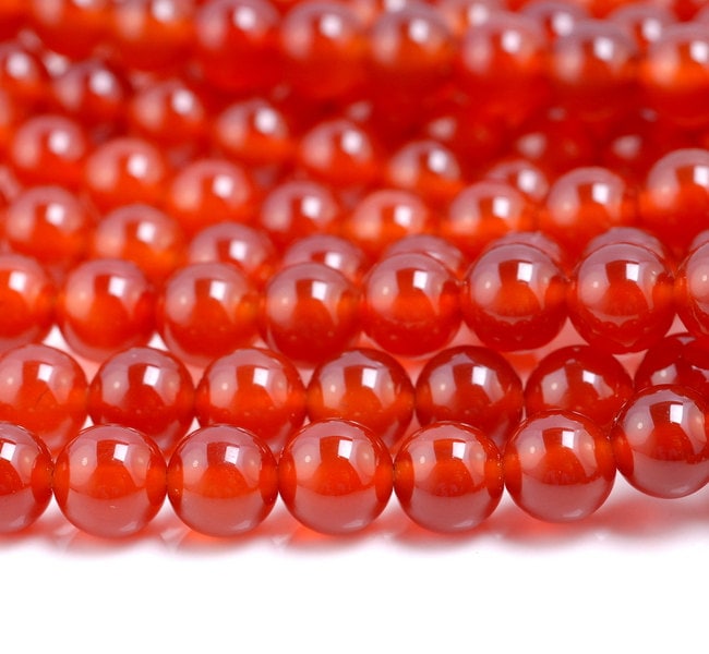 Carnelian Red Agate Gemstone Grade AAA 4mm 6mm 8mm 10mm 12mm Round Lo…