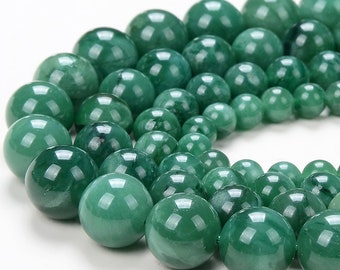 Natural Green Mica Muscovite in Fuchsite Emerald Green Gemstone Grade AAA Round 4MM 6MM 8MM 10MM 12MM Loose Beads (D259)