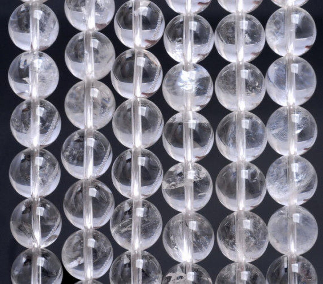 Quartz Falling 10MM Falling Snow Clear Quartz Rock Crystal Gemstone Round 10MM Loose ...