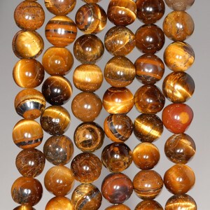 8MM Tiger Eye Gemstone Grado B Ronda Suelta Abalorios 15.5 pulgadas Full Strand (80004046-B107)