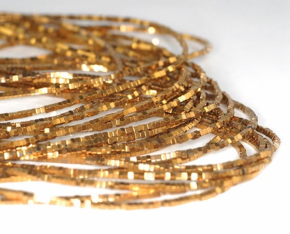 Buy 1x1mm Gold Hematite Gemstone Square Cube 1mm Loose