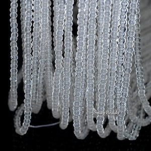 3mm Rock Crystal Clear Quartz Gemstone Round Loose Beads 15.5 inch Full Strand (90189271-107)