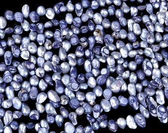 Palla di fuoco Barocca Perla blu d'acqua dolce Pietra preziosa Barocca 7-17MM Perline sciolte Mezzo filo da 7 pollici (80018859-S27)