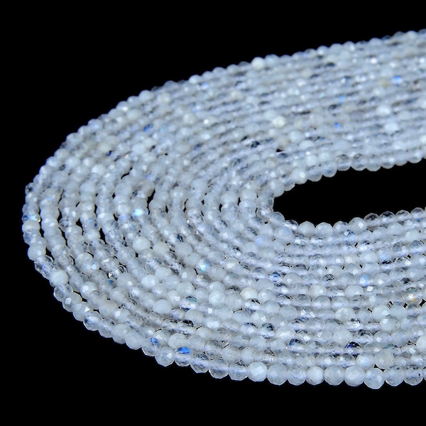 2MM Rainbow Moonstone Gemstone Grade AAA Micro Faceted Round Loose Beads 15.5 inch Full Strand (80008853-P11)