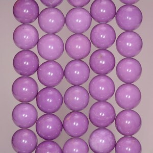 9-10mm Genuine Phosphosiderite Gemstone Grade AA Lavender Purple Round Loose Beads 7 inch Half Strand (80005422-465)